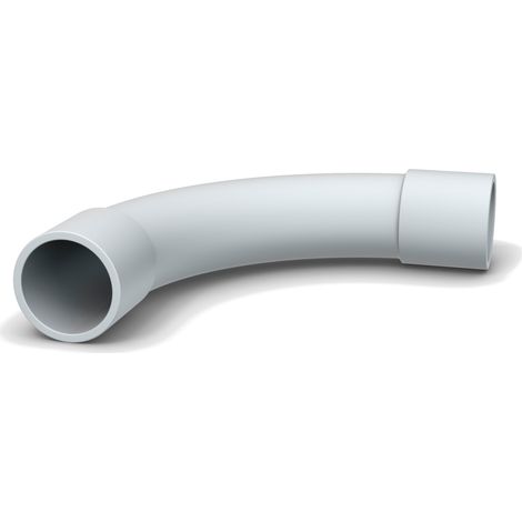 Curva per tubo rigido 20mm - 5pz per impianti elettrici a parete colore grigio (1/2)