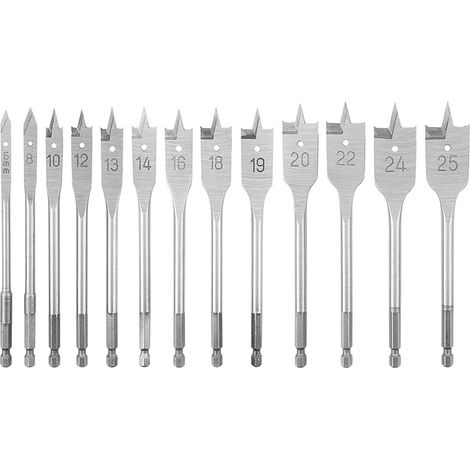 Bohrmeißel HCS Spitzen Spaten Schaft Schnellwechsel 6 25 mm 13 (1/5)
