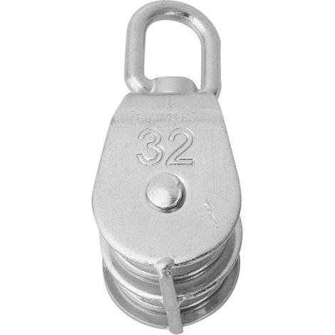 Poulie à Double Roue Poulie Pivotante Gréement Corde de Levage Voilier de Bateau Pivotant Poulie à Double Poulie Chaîne Roue de Traction pour Accessoire de Yacht (1/5)