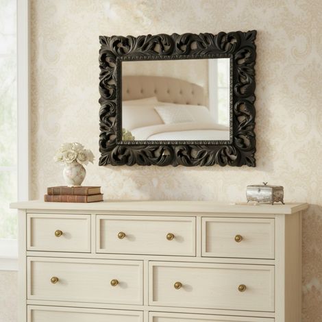 Specchiera Madrid 101x82h colore nero lucido (1/3)