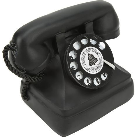 Vintage-Drehscheibentelefon-Modell, klassisches Festnetztelefon-Ornament, altmodisches Wählscheibentelefon-Modell für Schreibtisch und Zuhause (1/5)
