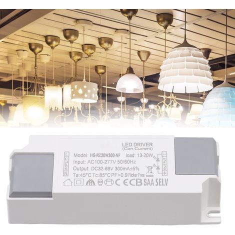 Alimentation LED AC 100‑277V vers DC 32‑69V, transformateur pour rubans et lampes LED d'intérieur et d'extérieur (1/5)