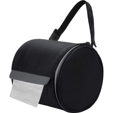 Porta carta igienica da appendere, custodia protettiva contro i rotoli di carta igienica per gatti, borsa portaoggetti pieghevole e portatile con tracolla regolabile per auto, tenda da campeggio, casa
