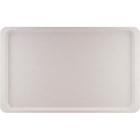 Plateau de service en polyester GN1/1 gris moucheté - 530 x 325 x 16 mm - ROLTEX