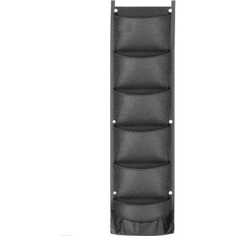 1 sac de plantation mural vertical étanche à 6 poches, pour une utilisation intérieure et extérieure, jardin, clôture, maison (1/5)