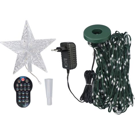 Sapin de Noël LED Cône 2m 400 LEDs Bluetooth Appli Télécommande Multicolore Synchronisation Musicale Décoration Intérieure (1/5)