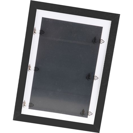 Cadre Artwork avec Porte Magnétique Frontale, Cadre Photo A4 Changeable et Écran en Verre Clair, Noir, Unité, MDF (1/3)