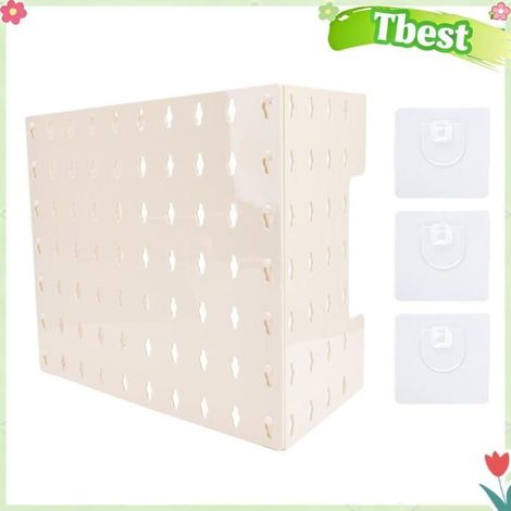 Tbest Kit combiné de panneaux perforés Panneau perforé mural, support de rangement multifonction, quincaillerie chauffe-eau (1/5)