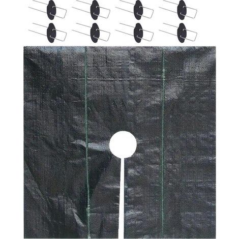 Gartenplane Mit Löchern Mit Haken Schwarze Abdeckplane Für (1/5)