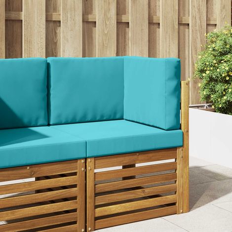 vidaXL Coussin de canapé d'extérieur 3 pcs Turquoise Polyester (1/5)