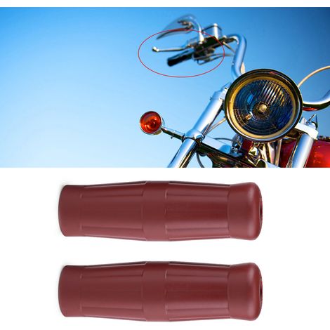 Klassische braune Vintage-Motorradlenkergriffe, 1 universelles Paar 1"-7/8" für Fahrradlenker, rutschfeste Griffe im Retro-Stil. (1/5)