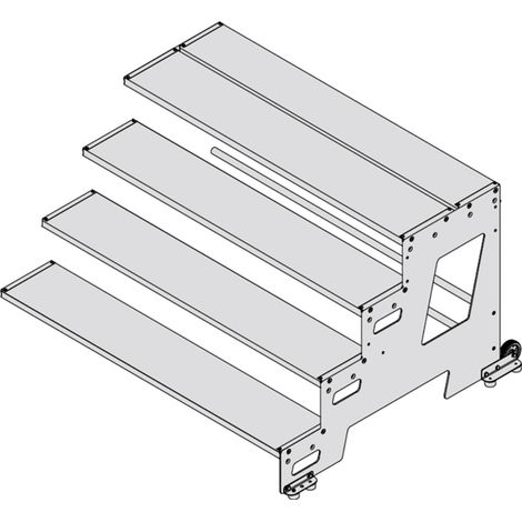 Hymer Industrietritt, Erweiterungsmodul, Stufenbreite 800 mm, 4 Stufen (1/5)