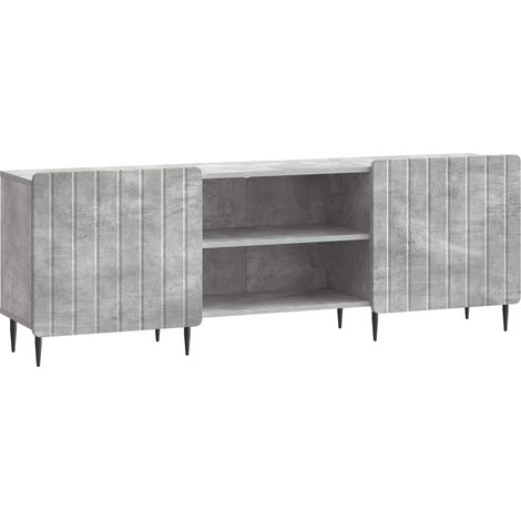 vidaXL Meuble TV Gris béton 150 x 31 x 52 cm Bois d'ingénierie