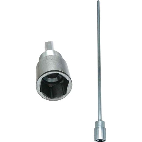 Embout De Perceuse Pour Pied De Stabilisateur - Axe Hexagonal Et Douille 19mm - Pour Caravane Et Camping-car - Longueur 30cm (1/5)