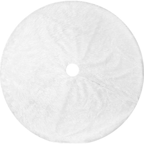 Tapis de sapin de Noël, tapis rond blanc, décoration de Noël