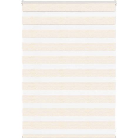 Doppelrollo Marmorbeige 95x100 cm Stoffbreite 90,9 cm Polyester