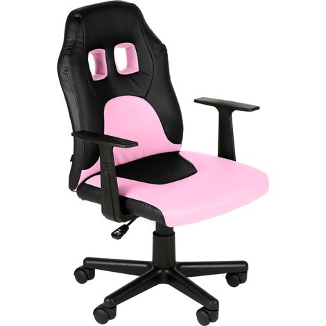 Silla de escritorio divertida para niños Negro/rosado