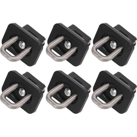 Lot de 6 points d'ancrage rétractables à 35° pour plateau de chargement intérieur de camionnette Chevy Silverado 2007+ (1/5)