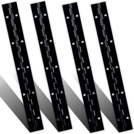 Lot de 4 charnières continues et piano de 27 cm, charnières continues en acier inoxydable robuste avec trou pour boîte aux lettres, meubles en bois, boîtes de rangement, porte d'armoire, piano, (1/4)