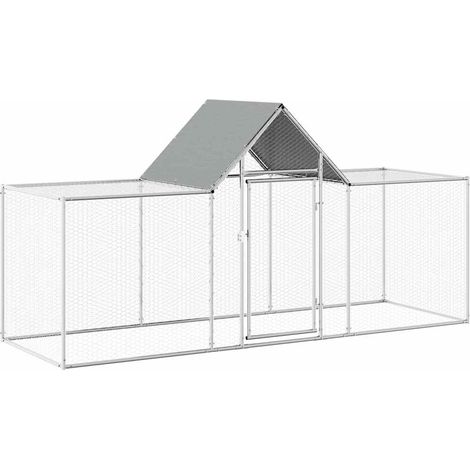Maison Exclusive - Hühnerstall 3x1x1,5 m Verzinkter Stahl