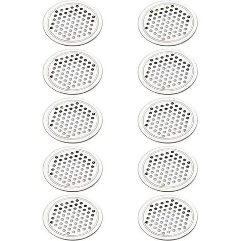 SHINING HOUSE 20 piezas de rejilla de ventilación de acero inoxidable redonda para ventilación de armarios, rejilla de ventilación de escape para muebles de cocina (53 mm) (1/4)