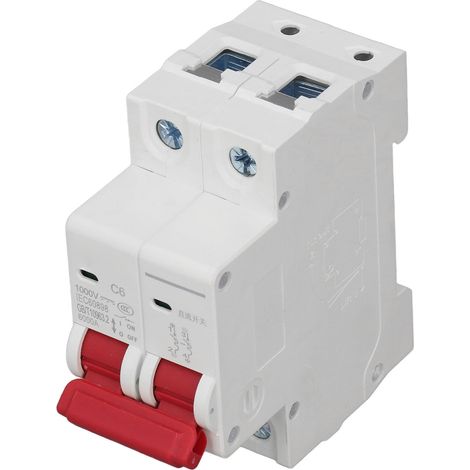 Disjoncteur miniature PV 2P 6A 1000V, pouvoir de coupure 6000A, protection DC pour panneaux solaires (1/5)