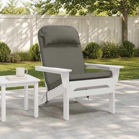 vidaXL Cuscino per sedia Adirondack 100% Poliestere Grigio (1/5)