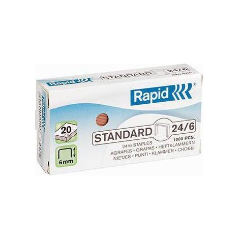 Agrafes 24/6mm Standard - RAPID - Boîte de 1000