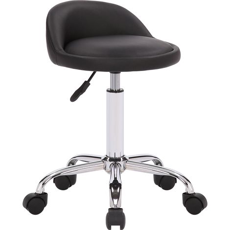 Tabouret de travail Teramo en similicuir Noir (1/6)