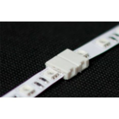 CLICK-10B-RGB: connettore bifacciale per striscia LED RGB da 10 mm senza cavo
