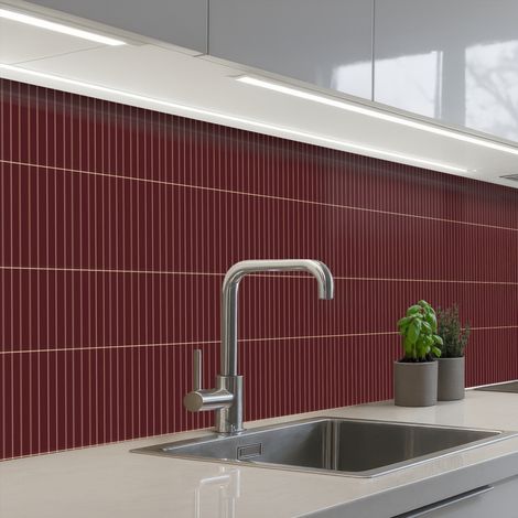 SCHIENALI CUCINA Linee - Motivo - Bordeaux 400x60 cm (1/5)