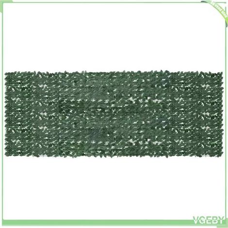 Écran de balcon - 315492 - Feuilles vert foncé - 400 x 150 cm - polyéthylène & tissu (1/5)