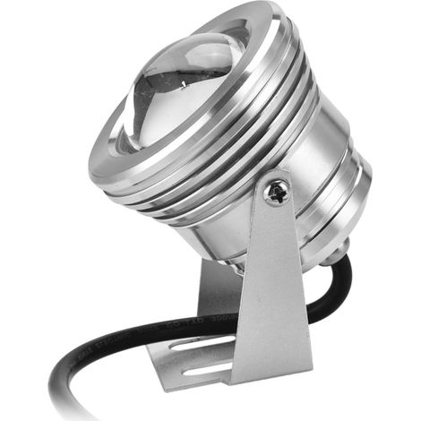 Lampe LED pour aquarium, projecteur LED RGB étanche 12 V 10 W pour aquarium, piscine, jardin, sous-marin (coque argentée) (1/5)