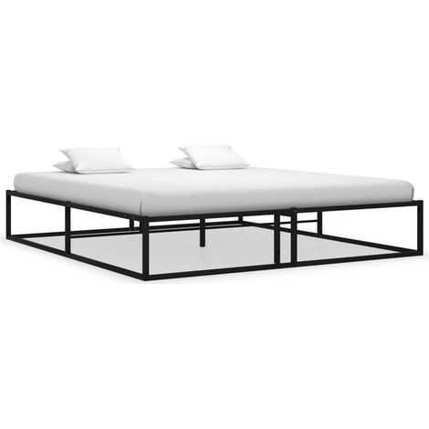 Bettgestell Schwarz Metall 160x200 cm