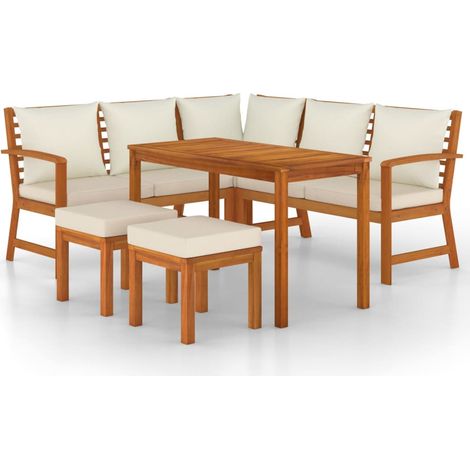 Maison Exclusive - Juego comedor de jardín 6 pzas con cojines mad (1/5)