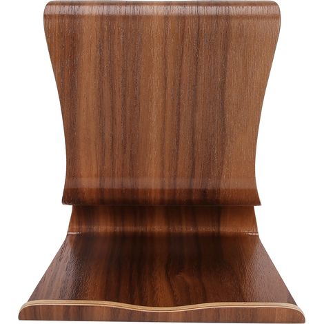 Support téléphone en bois, support tablette de bureau, support mural pour lit, support de table brun, support réglable pour smartphone et tablette (1/5)