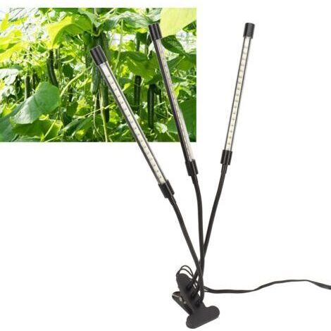 Lampe de croissance de plantes à LED 10 niveaux à intensité variable avec minuterie pour plantes d'intérieur et fleurs en croissance, alimentée par USB,DUBUNS (1/4)