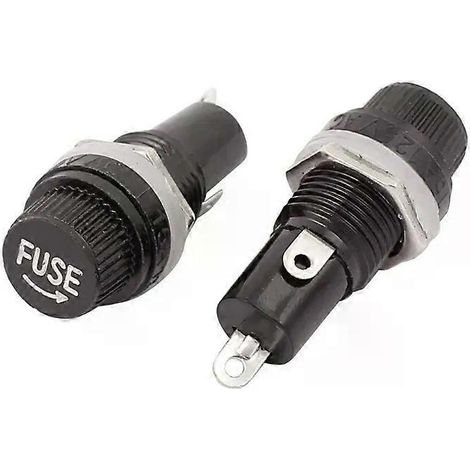 Neue 5x20mm Sicherungshalter mit Schraubkappe für 12mm Montagebohrung, 250V/10A, für die Schalttafelmontage (1/4)