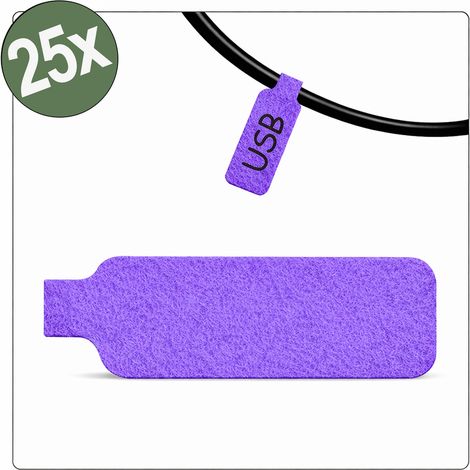 Quadrios 26CA797 26CA797 Kabel-Etikett 20 x 40 mm Farbe Beschriftungsfeld: Violett Anzahl Etiketten