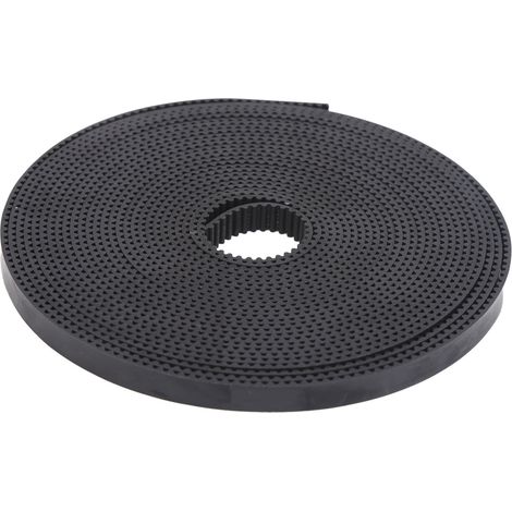 Courroie synchrone PU 2GT-6mm avec âme acier, noire, 5m / 16,4 pieds, pour usage industriel (1/5)