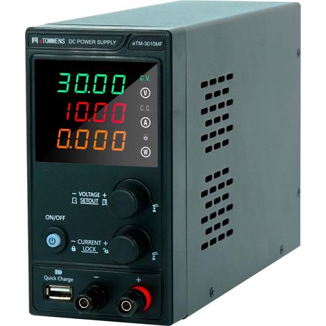 Alimentation DC Variable Réglable, 0-30V 0-10A, Alimentation de Laboratoire Régulée à Commutation, Affichage LED Haute Précision 4 Digits, Port USB 5V/2A, Réglage Fin et Grossier