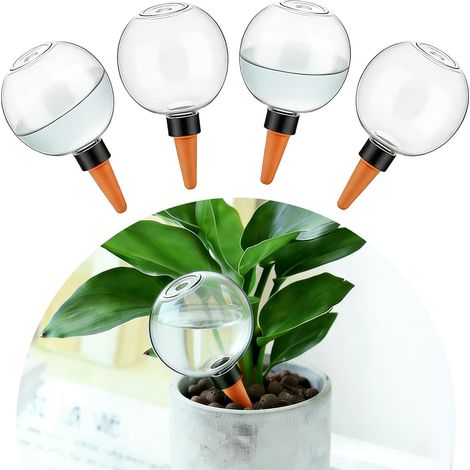 Lot de 4 Boules D'Irrigation pour Plant, Distributeur Eau Plante, Arrosage Automatique Plante Intérieur, pour Jardins, Maisons, Espaces Intérieurs et Extérieurs (1/5)