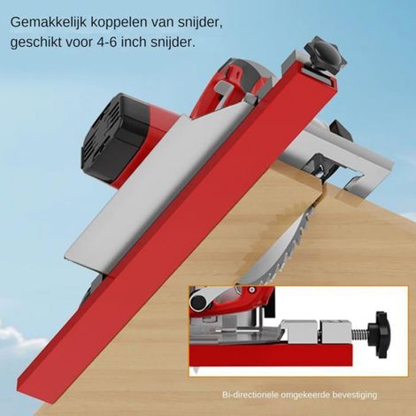 Responsable de chantier, guide pour scies circulaires avec base réglable précise et pince de fixation pour menuiserie, charpente, (1/4)