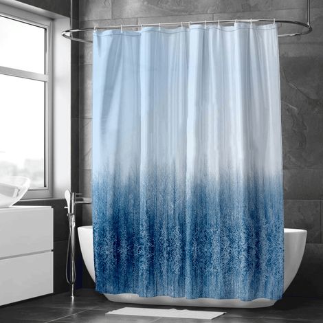 Rideau de douche style encre abstrait moderne, polyester salle de bain, 180x180 cm