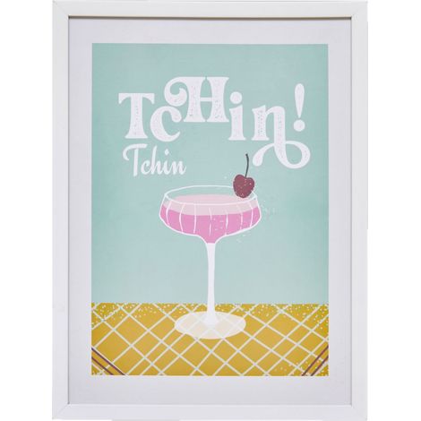 Affiche encadrée Cheri bleu clair 30x40cm - Atmosphera créateur d'intérieur (1/5)