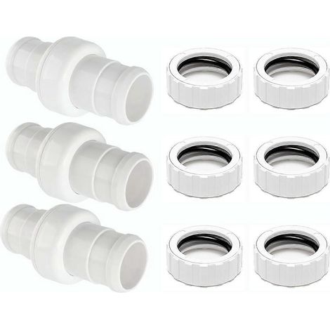3er-Pack Poolreiniger-Schlauchdrehgelenk & Schlauchmutter-Kombinations-Ersatzset