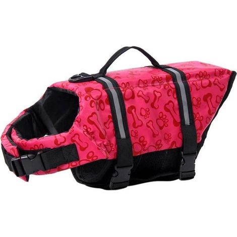 Hundeschwimmweste mit Griff – Rosa – Größe XS (1/5)