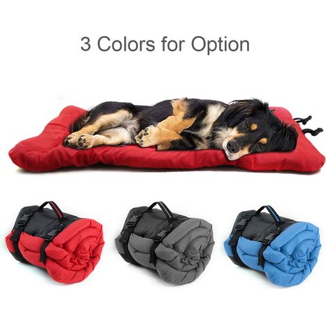 Tapis pliable pour chien, imperméable et portable, pour chiens de petite, moyenne et grande taille. Tapis de couchage enroulable pour chiens de voyage, pour la maison et l'extérieur (35,4 x 23,6 pouce (1/5)