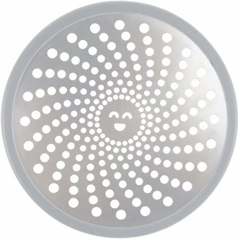 Filtro per scarico doccia, raccogli capelli, 11,3 cm, in acciaio inox, per scarico doccia, griglia anti-capelli, per bagno, cucina, vasca da bagno - argento