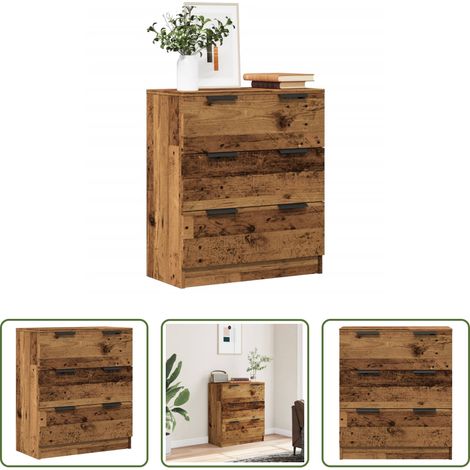 vidaXL Altholz - Sideboard Altholz-Optik 60x30x70 cm Holzwerkstoff (1/5)